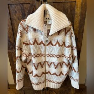 Varley Brooke Fair Isle Knit Jacket Brand New Size Small